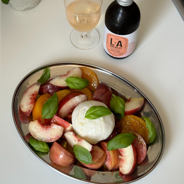 Peach & Burrata Caprese Salad